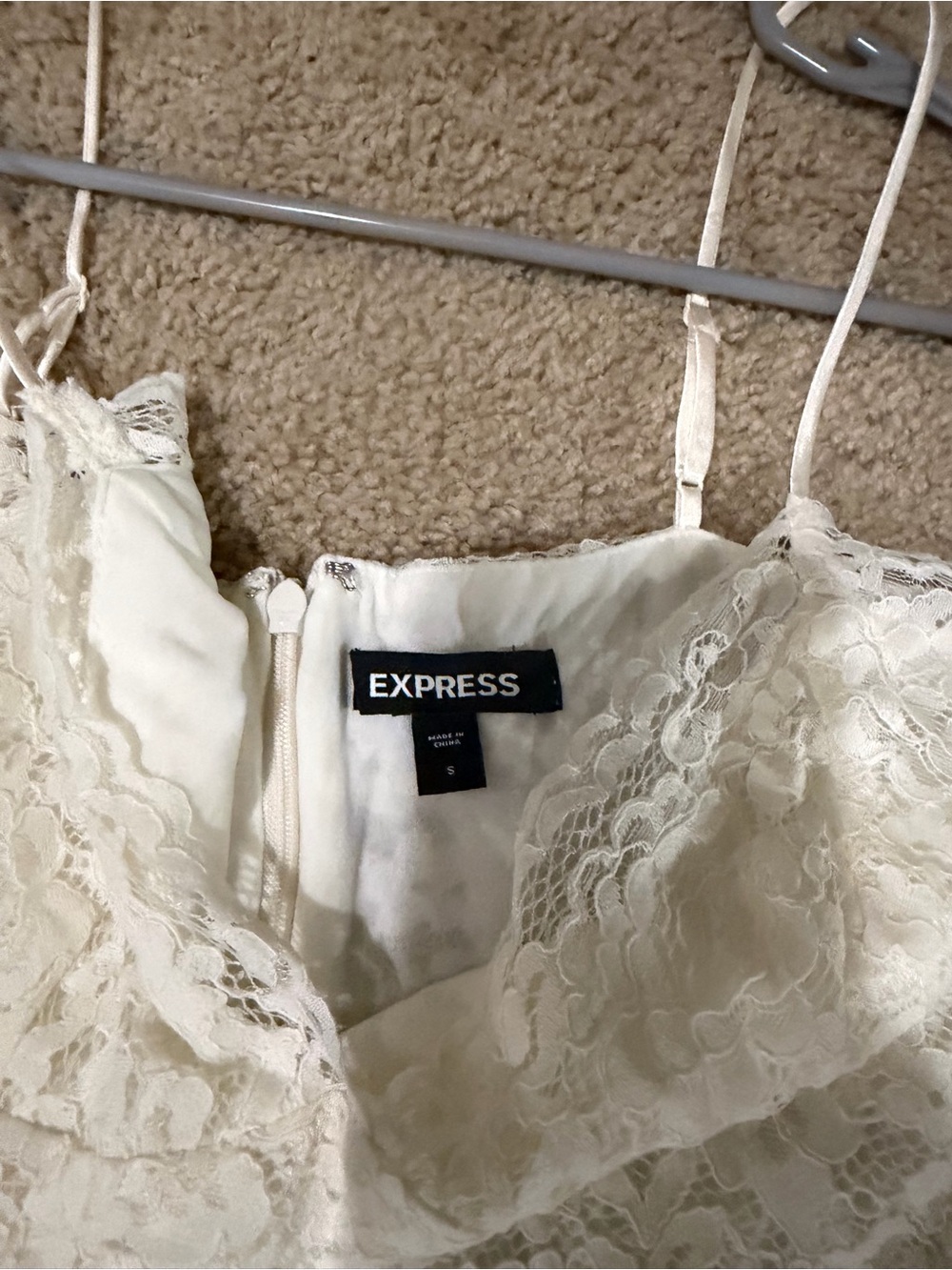 Express Ivory Lace Camisole Slip